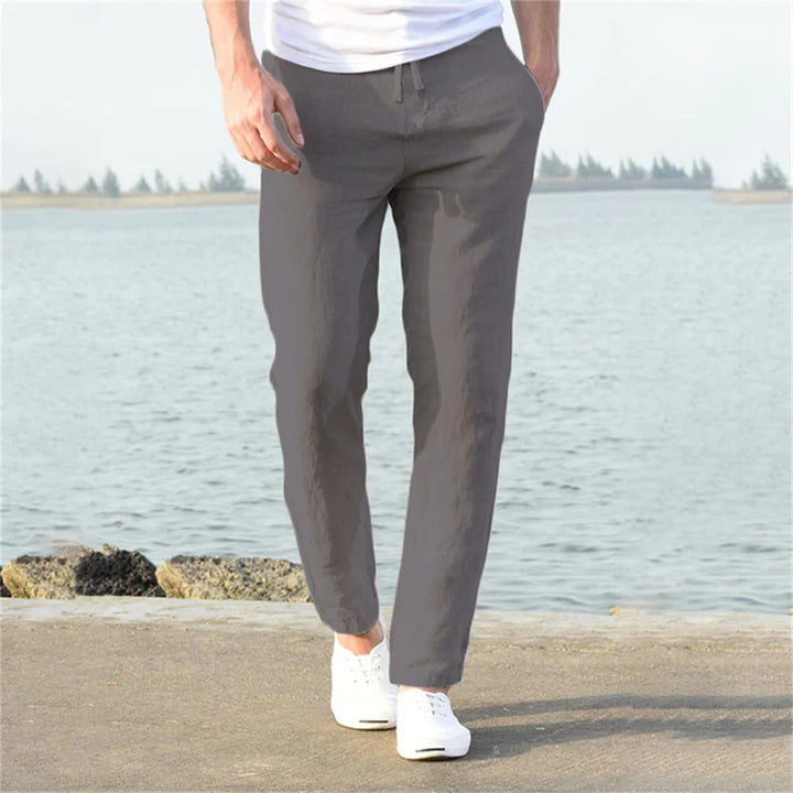 Pantalon pour homme | Tissu léger en lin, coupe décontractée idéale pour l'été 4