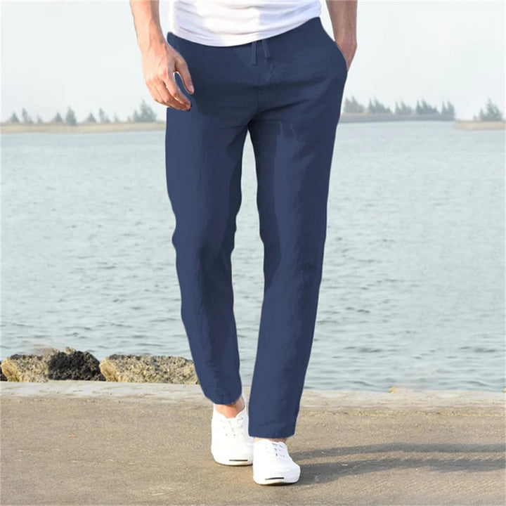 Pantalon pour homme | Tissu léger en lin, coupe décontractée idéale pour l'été 5