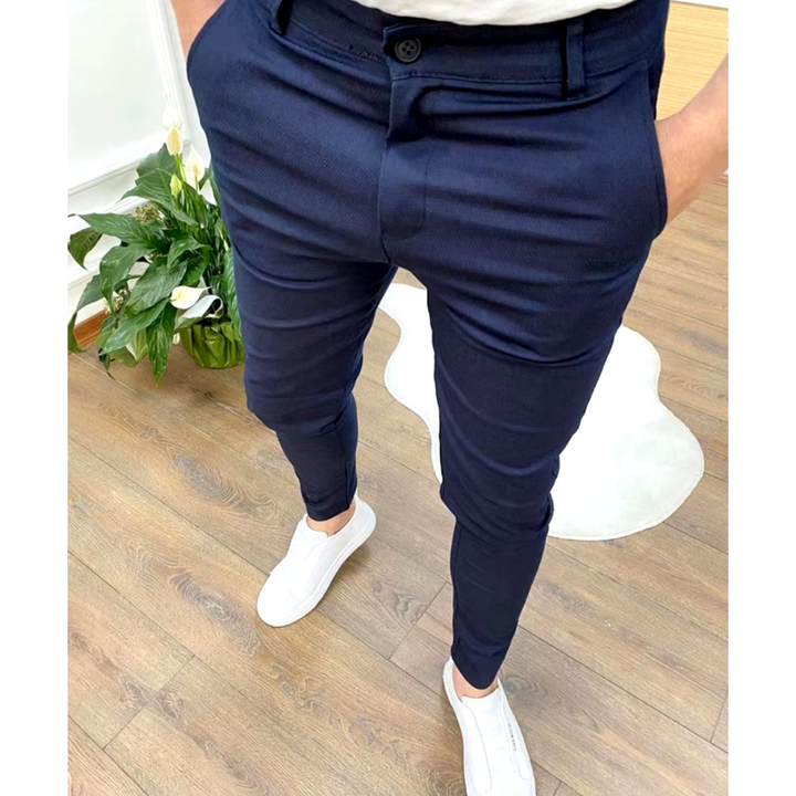 Pantalon slim pour homme | Matière extensible | Style décontracté élégant 2