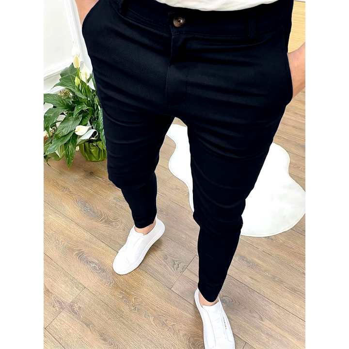 Pantalon slim pour homme | Matière extensible | Style décontracté élégant 3