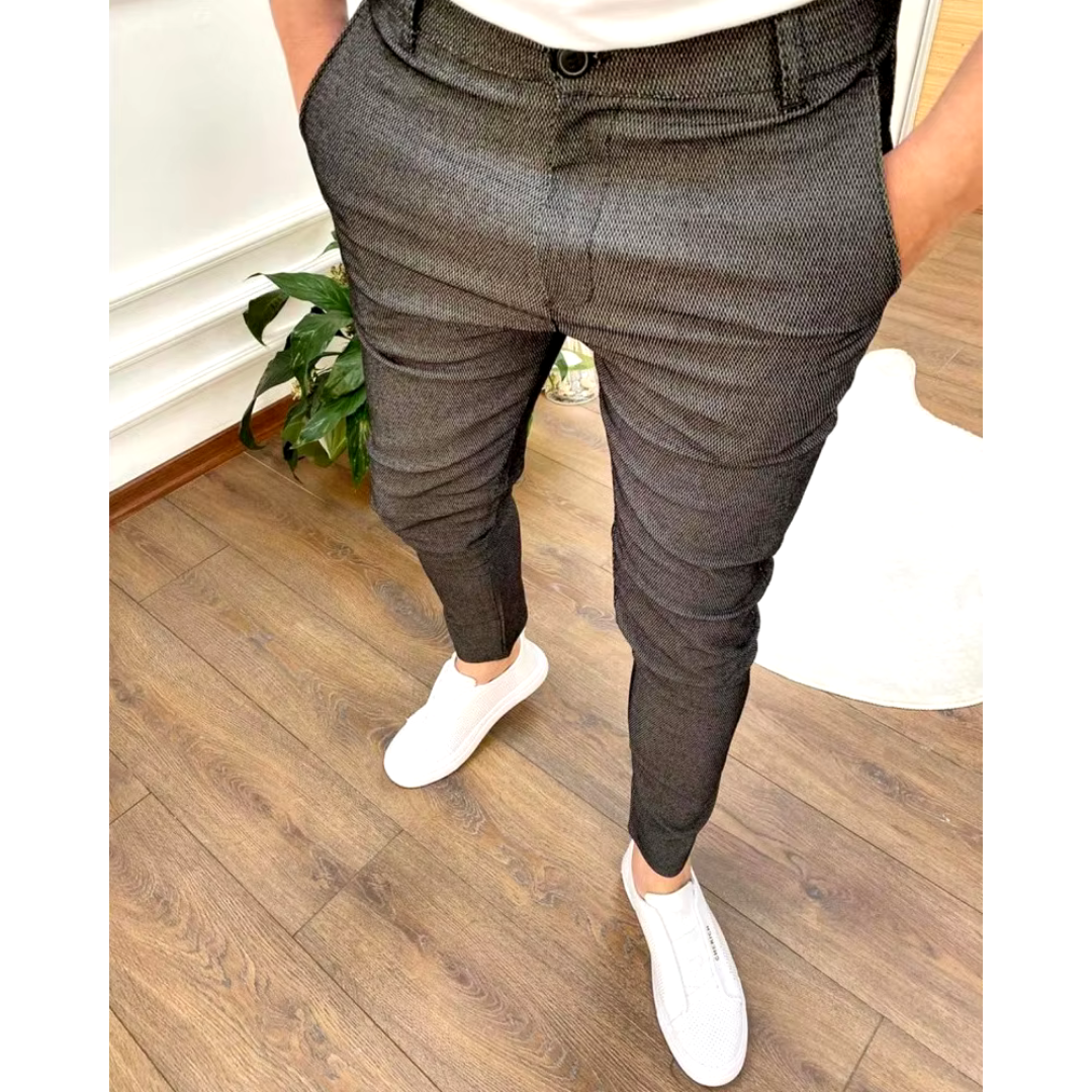 Pantalon slim pour homme | Matière extensible | Style décontracté élégant 4