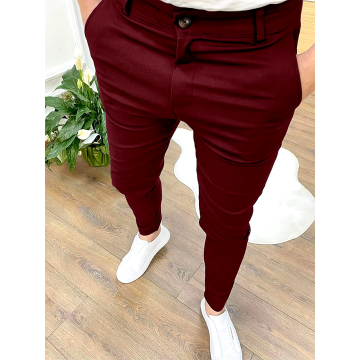 Pantalon slim pour homme | Matière extensible | Style décontracté élégant 5