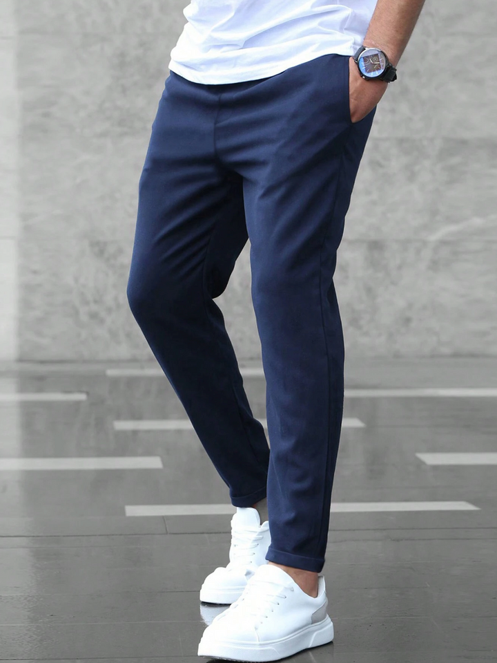 Pantalon stretch confortable pour homme, coupe classique décontractée 3