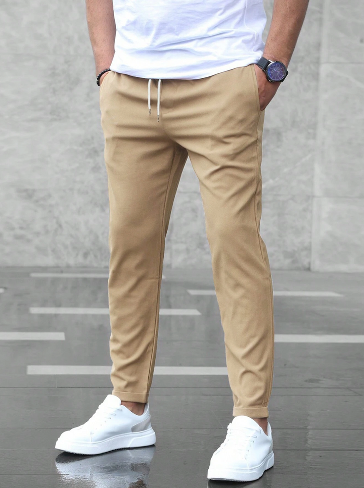 Pantalon stretch confortable pour homme, coupe classique décontractée 5