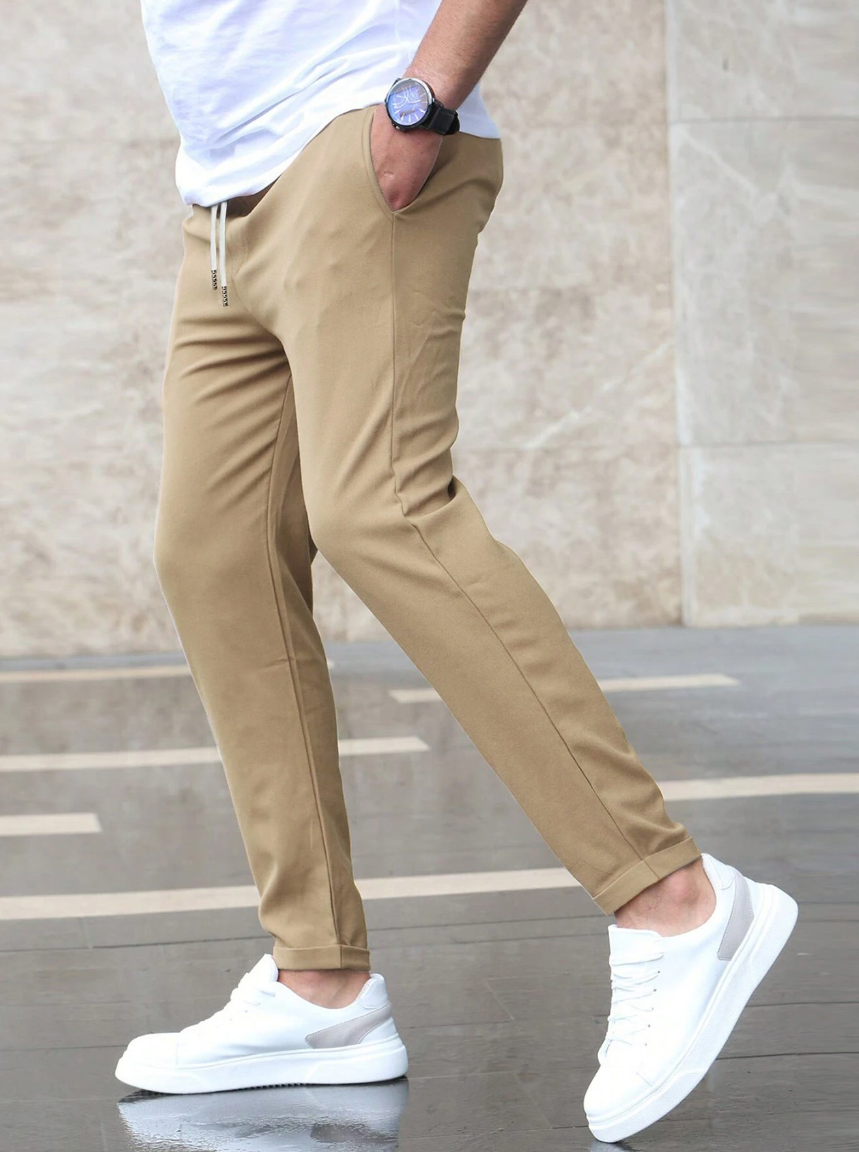 Pantalon stretch confortable pour homme, coupe classique décontractée 6