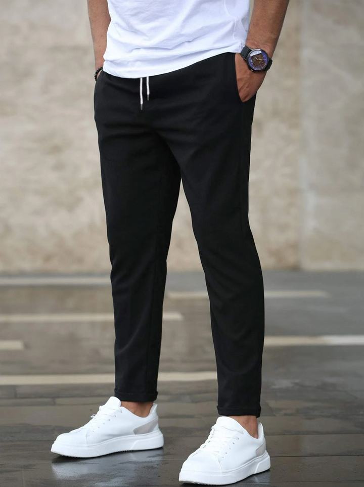 Pantalon stretch confortable pour homme, coupe classique décontractée 7