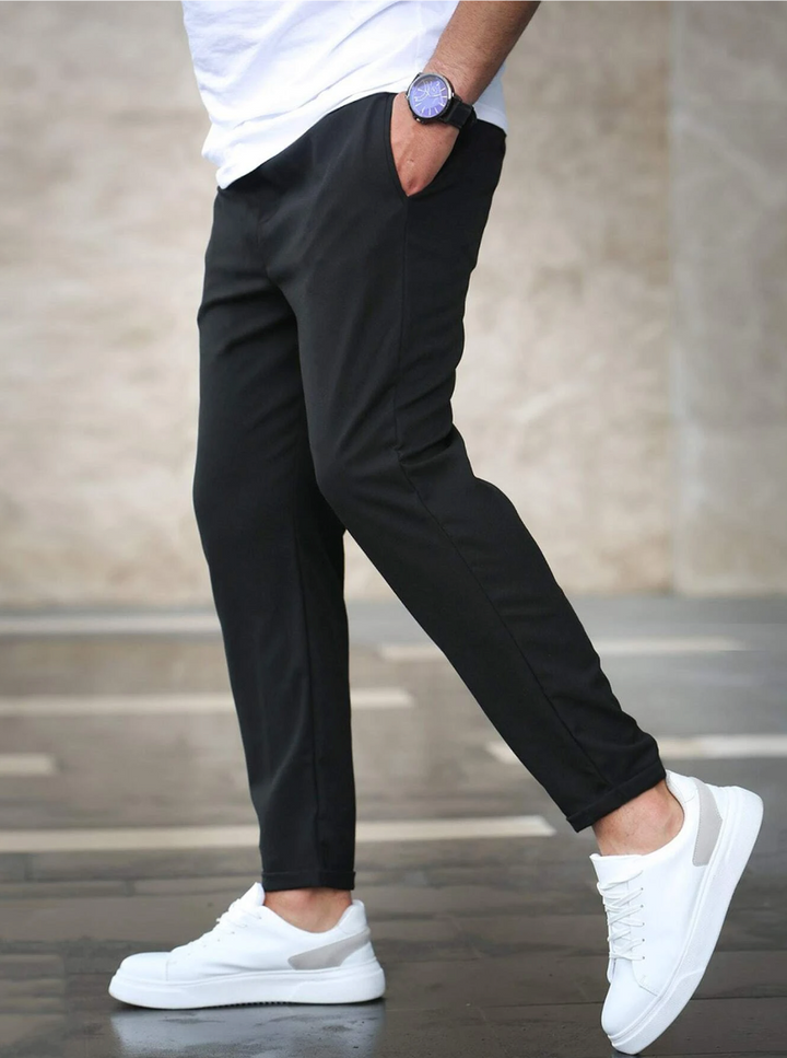 Pantalon stretch confortable pour homme, coupe classique décontractée 8