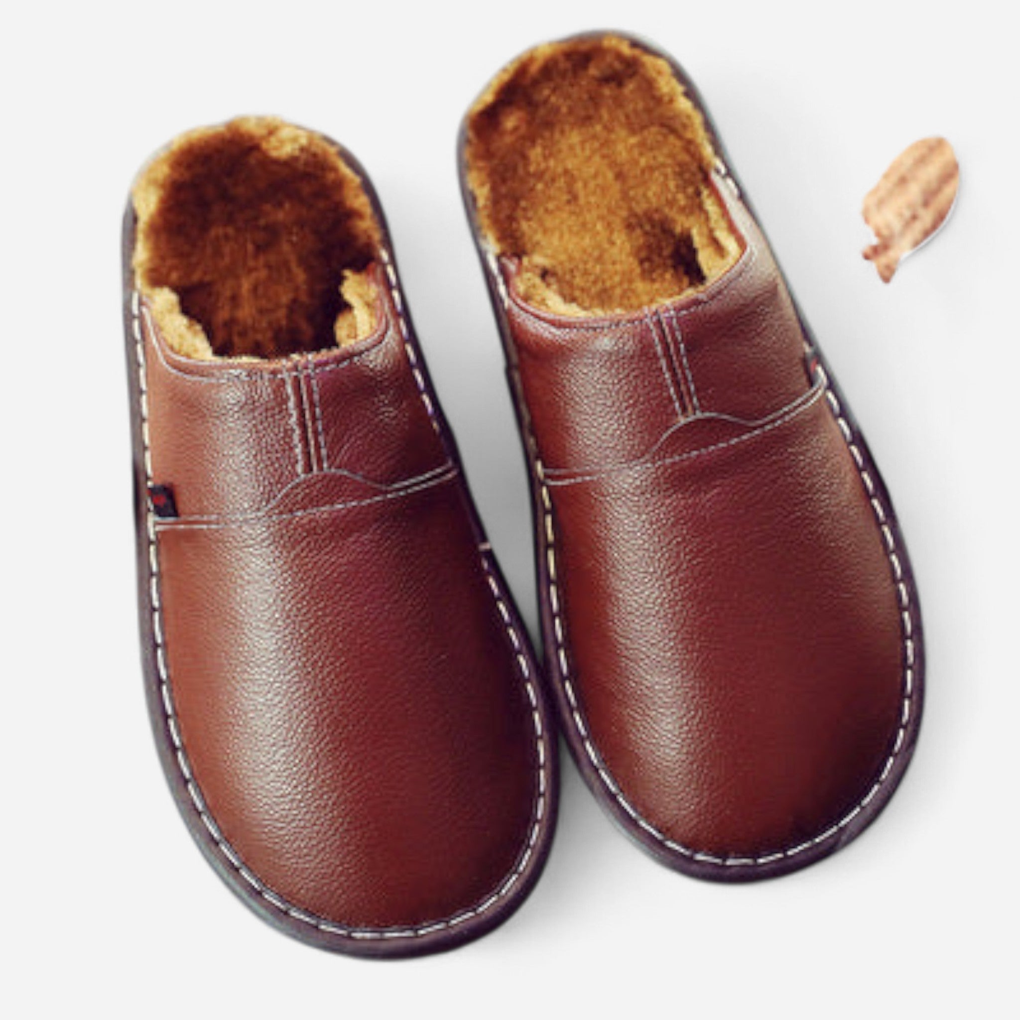 Pantoufles homme en cuir imperméable | Confort et élégance durable