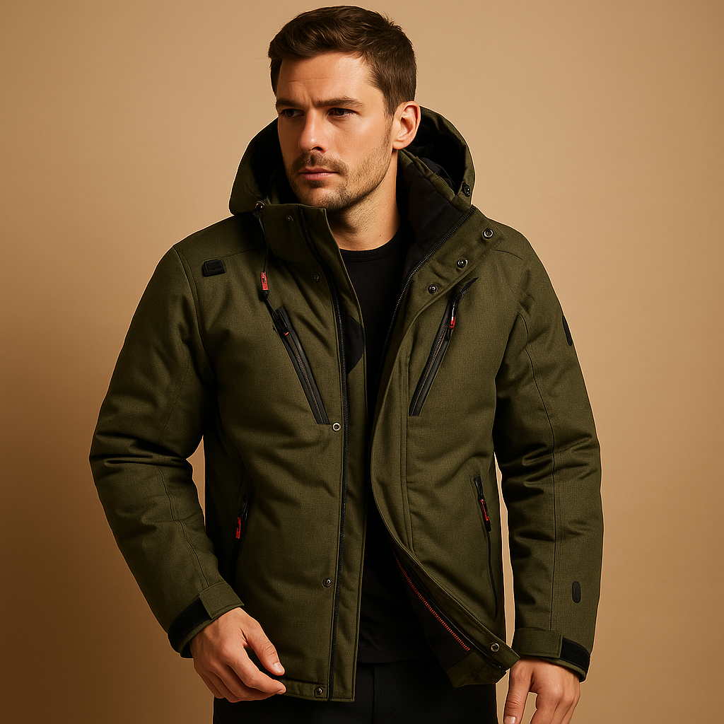 Parka chaude pour homme | Veste d’hiver à capuche isolante