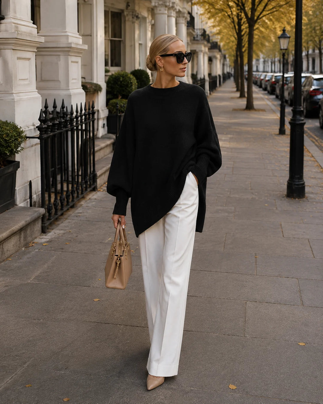 Piper Pull Femme | Oversize, Col Rond Côtelé, Manches Larges 3