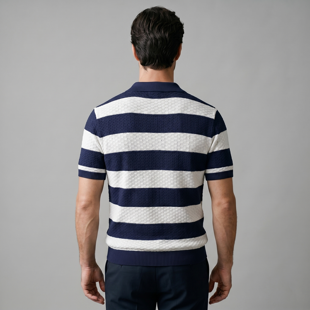 Polo à manches longues pour homme | Coupe classique avec col ouvert 0