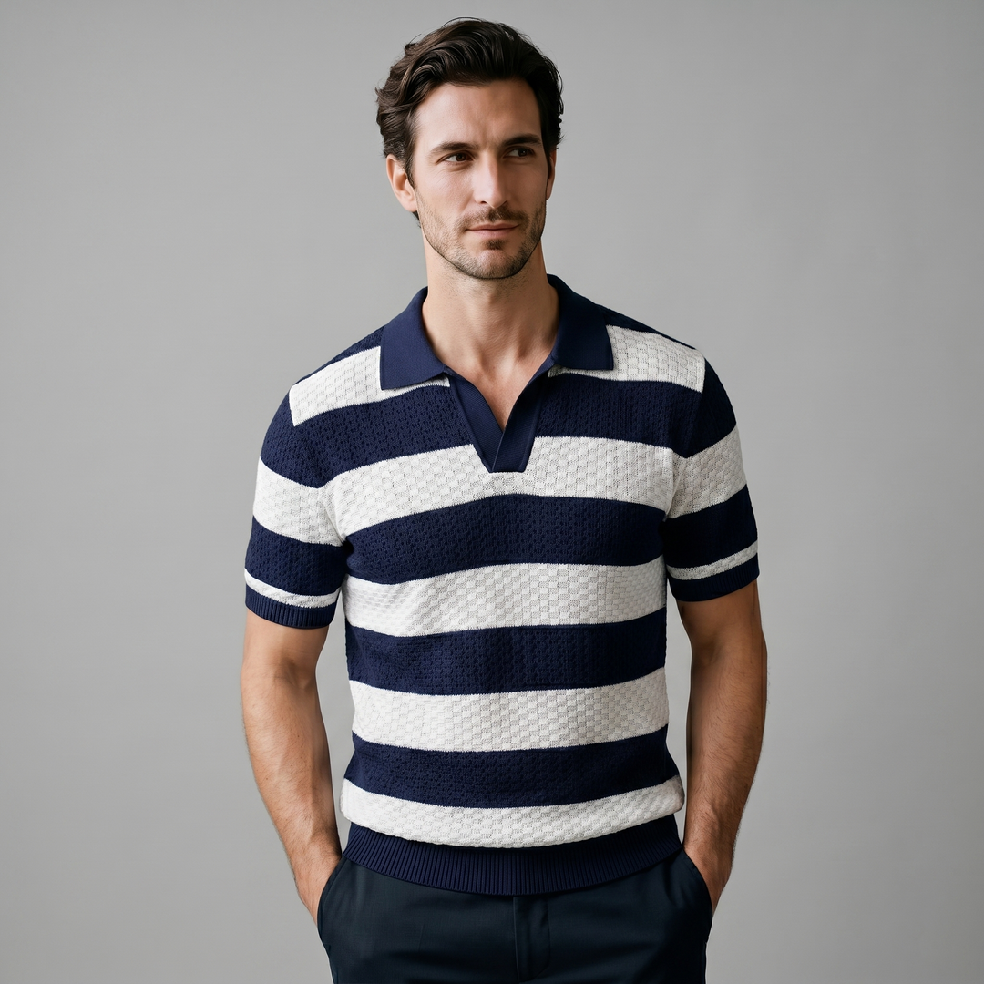 Polo à manches longues pour homme | Coupe classique avec col ouvert 1