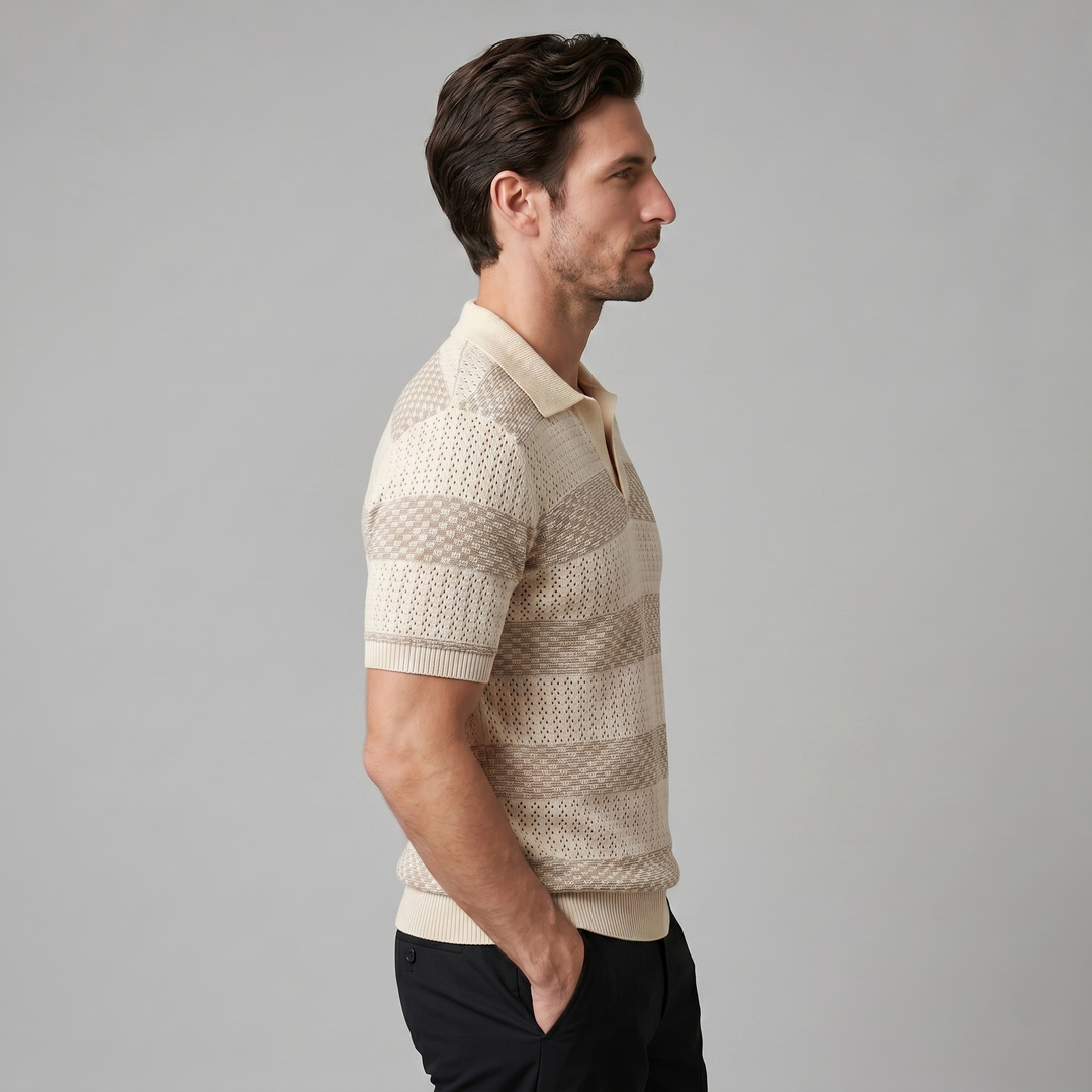 Polo à manches longues pour homme | Coupe classique avec col ouvert 7