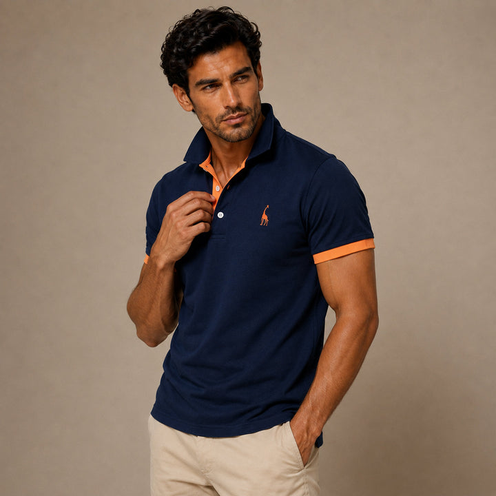 Polo homme manches courtes col contrasté – Gaétan