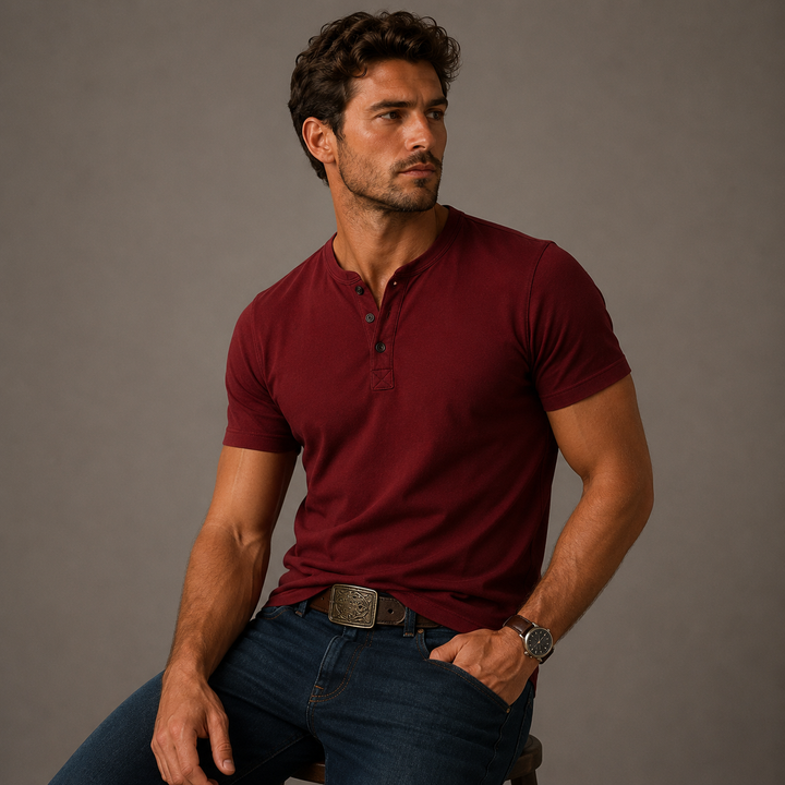 Polo d'été décontracté Henley pour homme Ashland 5