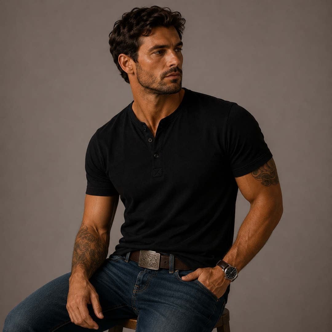 Polo d'été décontracté Henley pour homme Ashland 6
