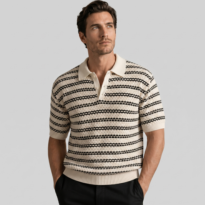 Polo homme | Coupe ajustée à rayures classiques 1