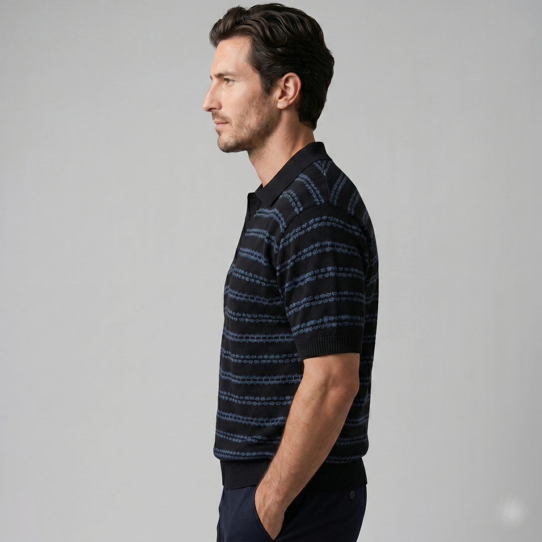 Polo homme | Coupe ajustée à rayures classiques 6