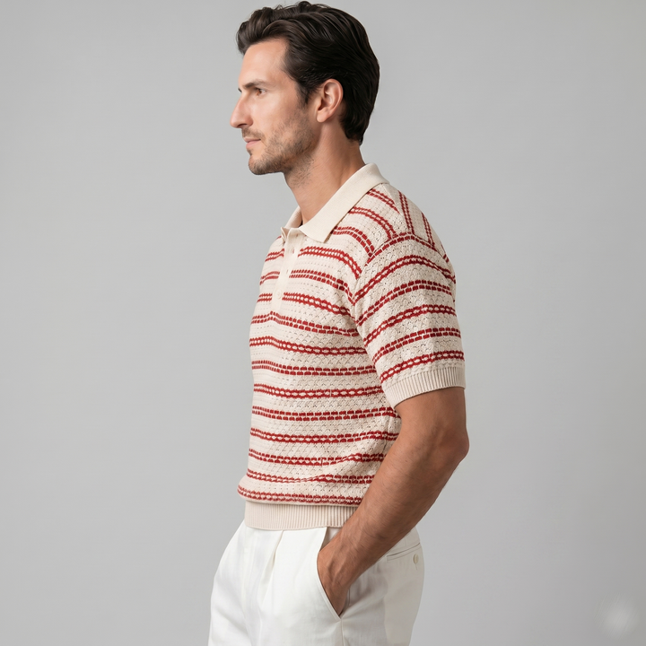 Polo homme | Coupe ajustée à rayures classiques 9