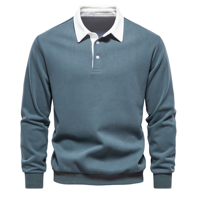 Polo homme | Manches longues, col classique, coupe régulière 3