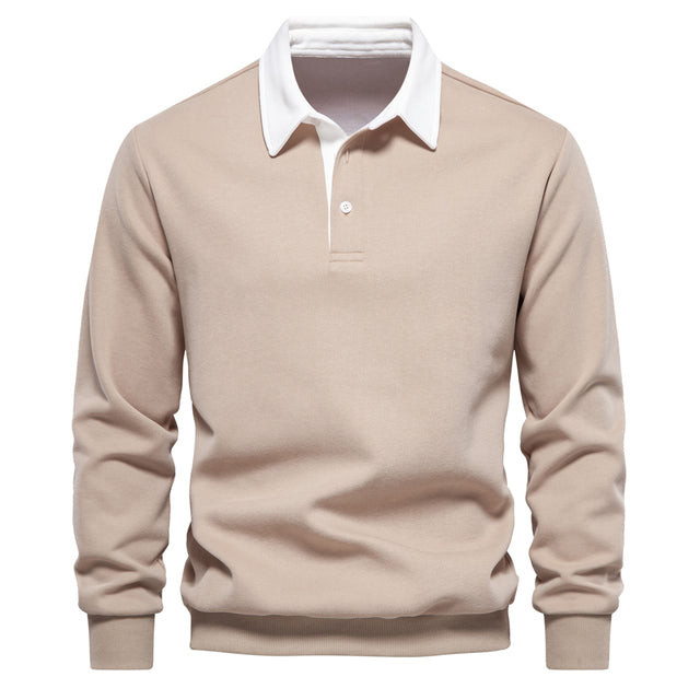 Polo homme | Manches longues, col classique, coupe régulière 4