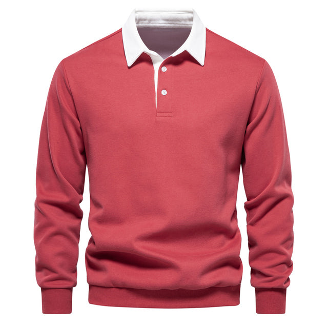 Polo homme | Manches longues, col classique, coupe régulière 5