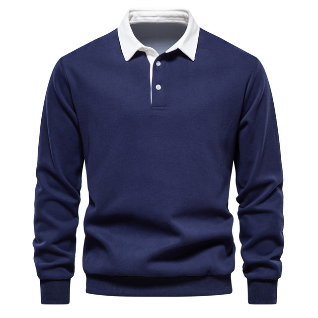 Polo homme | Manches longues, col classique, coupe régulière 8