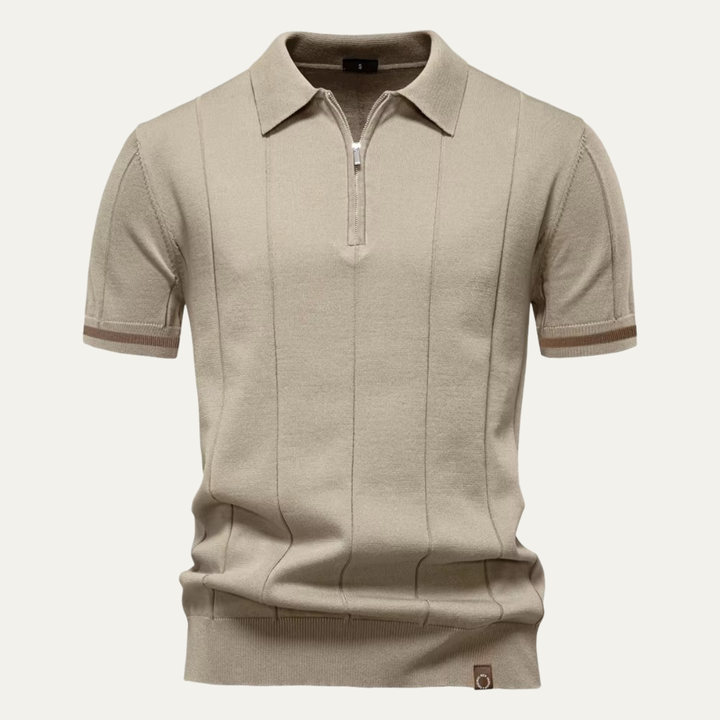 Polo zippé en maille pour homme Ashton 3