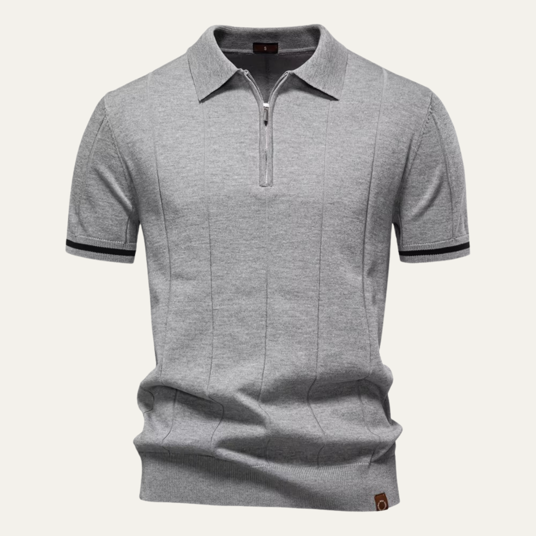 Polo zippé en maille pour homme Ashton 5