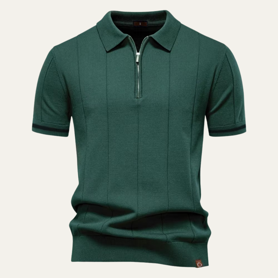 Polo zippé en maille pour homme Ashton 7