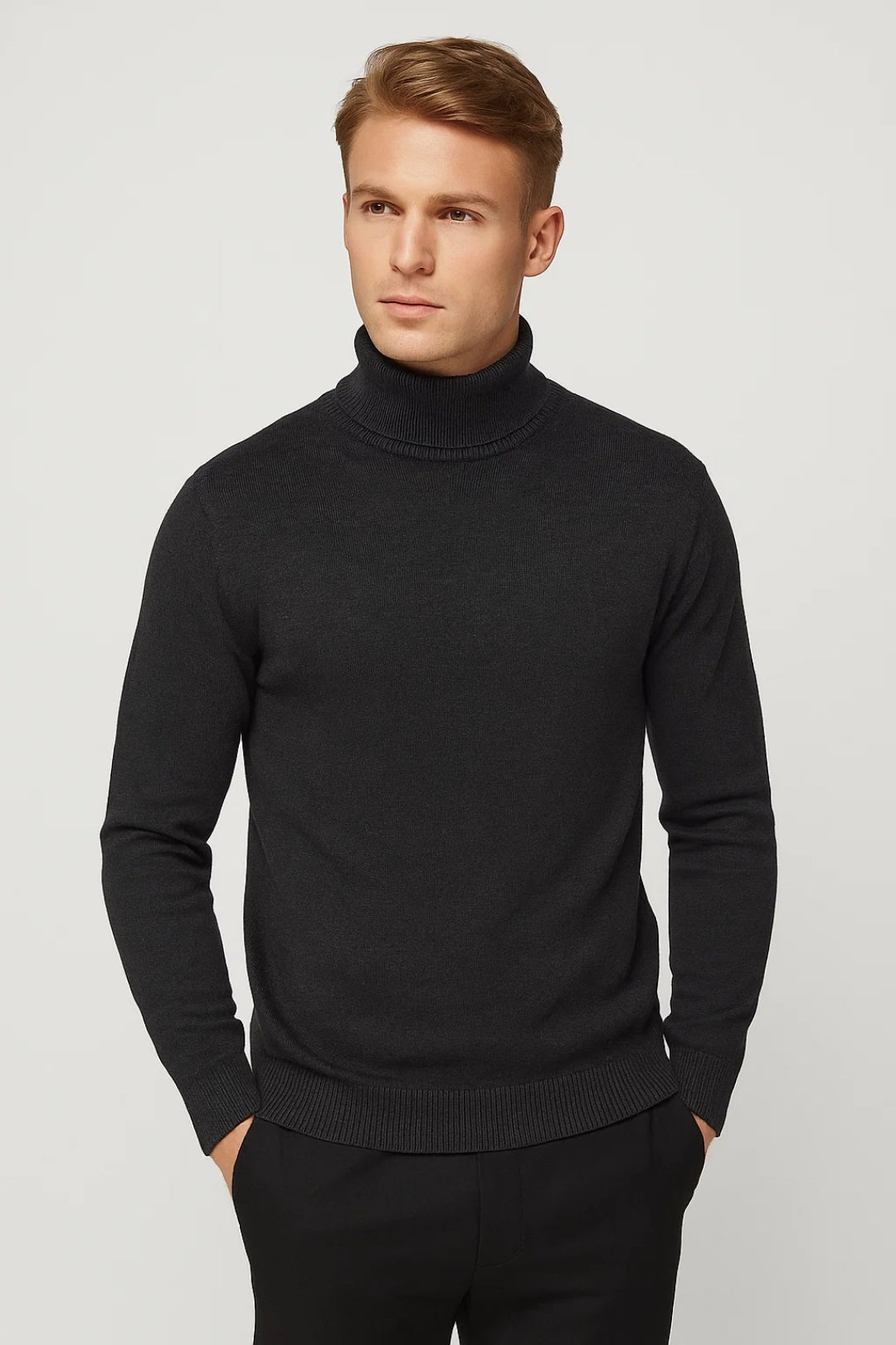 Pull homme col roulé classique | Élégant, sobre et confortable