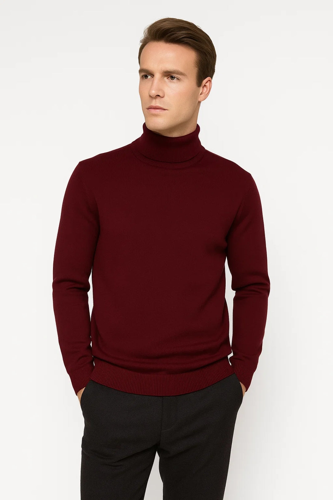 Pull homme col roulé classique | Élégant, sobre et confortable