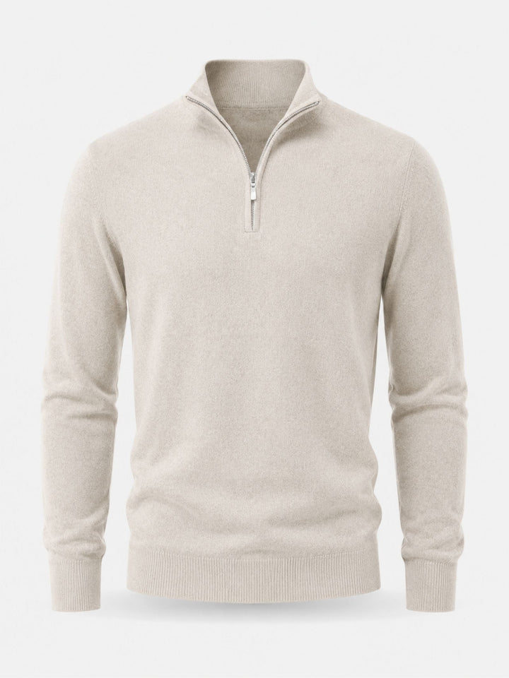 Pull Hugo Merino pour homme, col V en laine, fermeture éclair 4