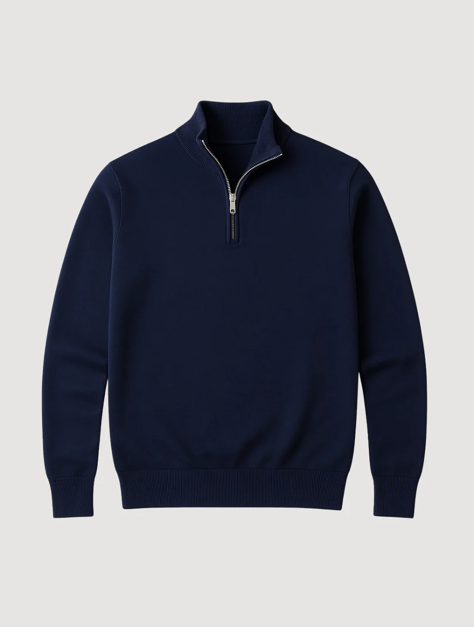Pull Old Money à col zippé pour homme 4