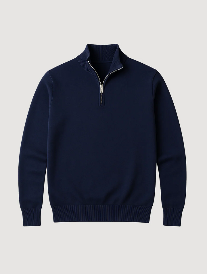 Pull Old Money à col zippé pour homme 4