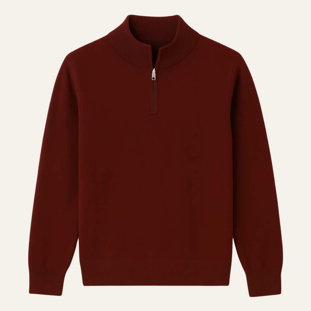 Pull Old Money à col zippé pour homme 7