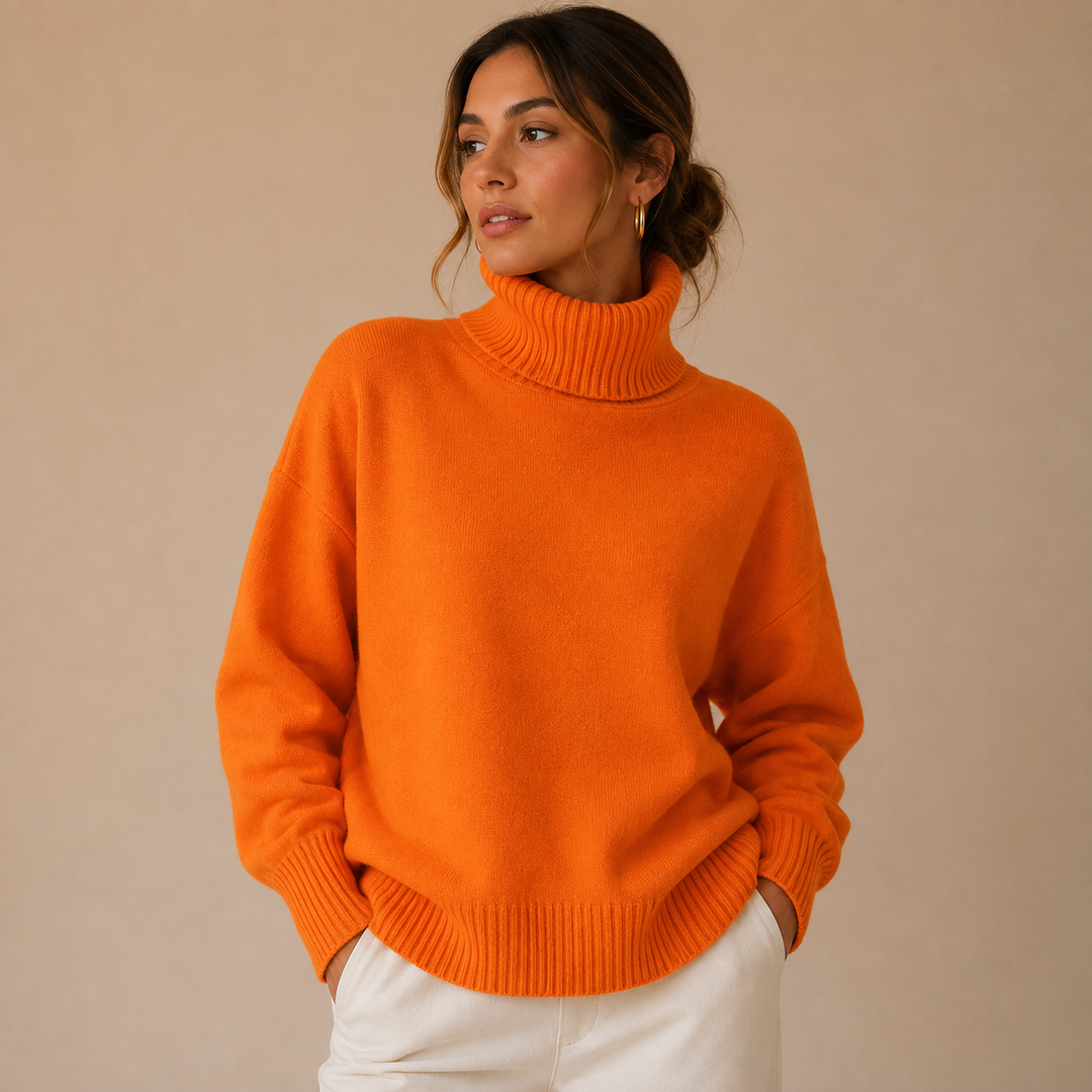 Pull à col roulé oversize Cozière – Femme 1