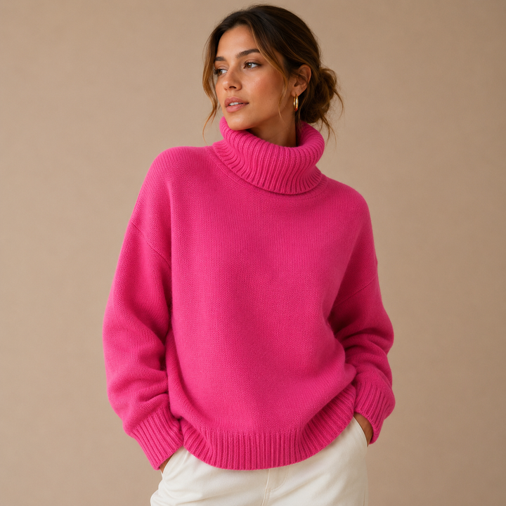 Pull à col roulé oversize Cozière – Femme 2