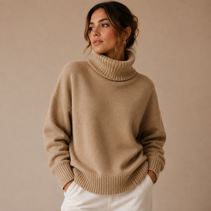 Pull à col roulé oversize Cozière – Femme 3