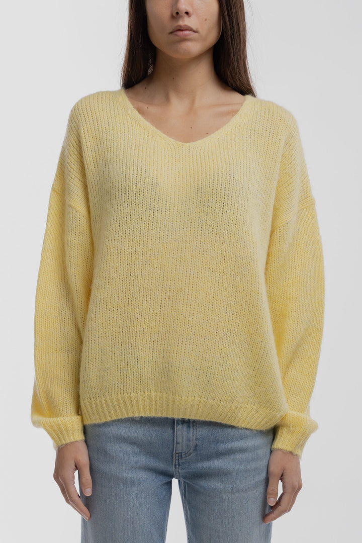Pull avec laine P-MAGGIE JAUNE CITRON 0