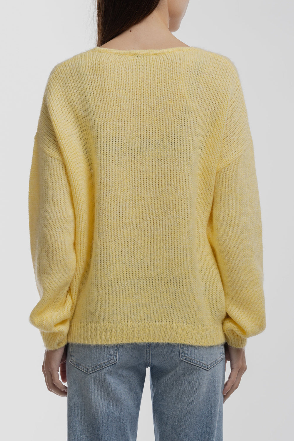 Pull avec laine P-MAGGIE JAUNE CITRON 1