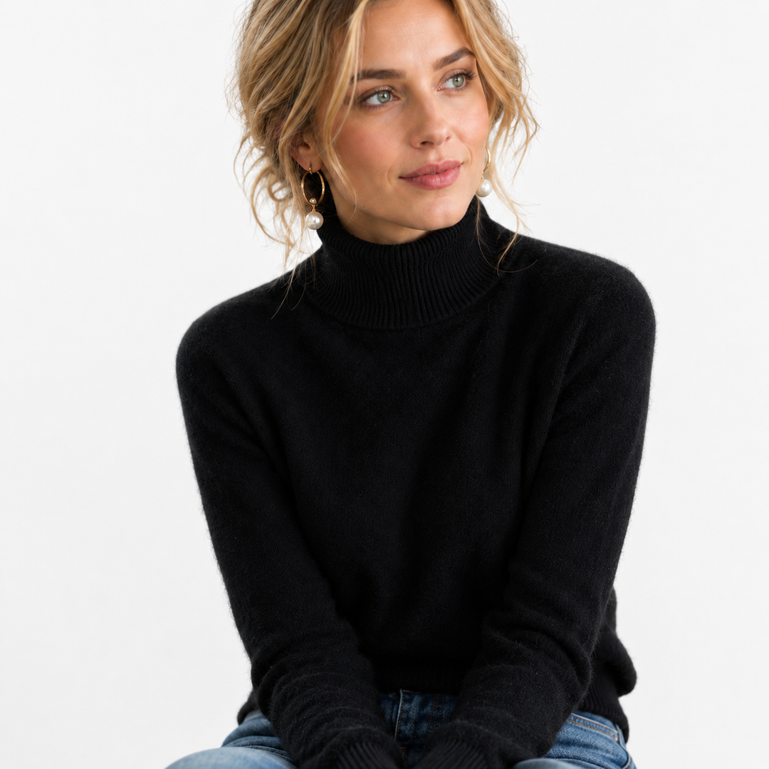 Pull col roulé en cachemire Lunara pour femme | Pull doux et haut de gamme en maille 1