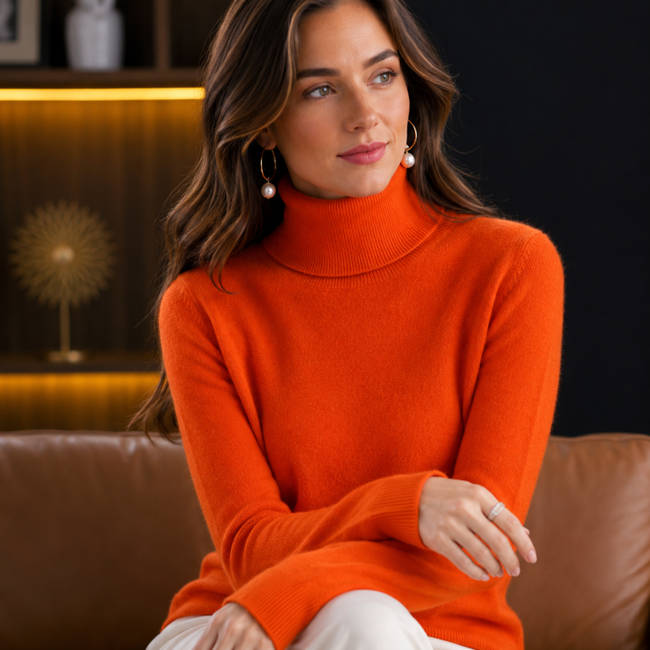 Pull col roulé en cachemire Lunara pour femme | Pull doux et haut de gamme en maille 9