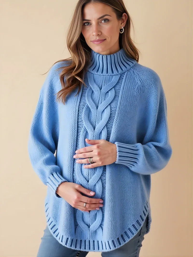 Pull de maternité – Pull oversize à col montant et manches chauve-souris 2