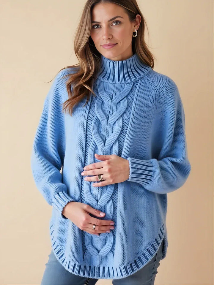 Pull de maternité – Pull oversize à col montant et manches chauve-souris 2