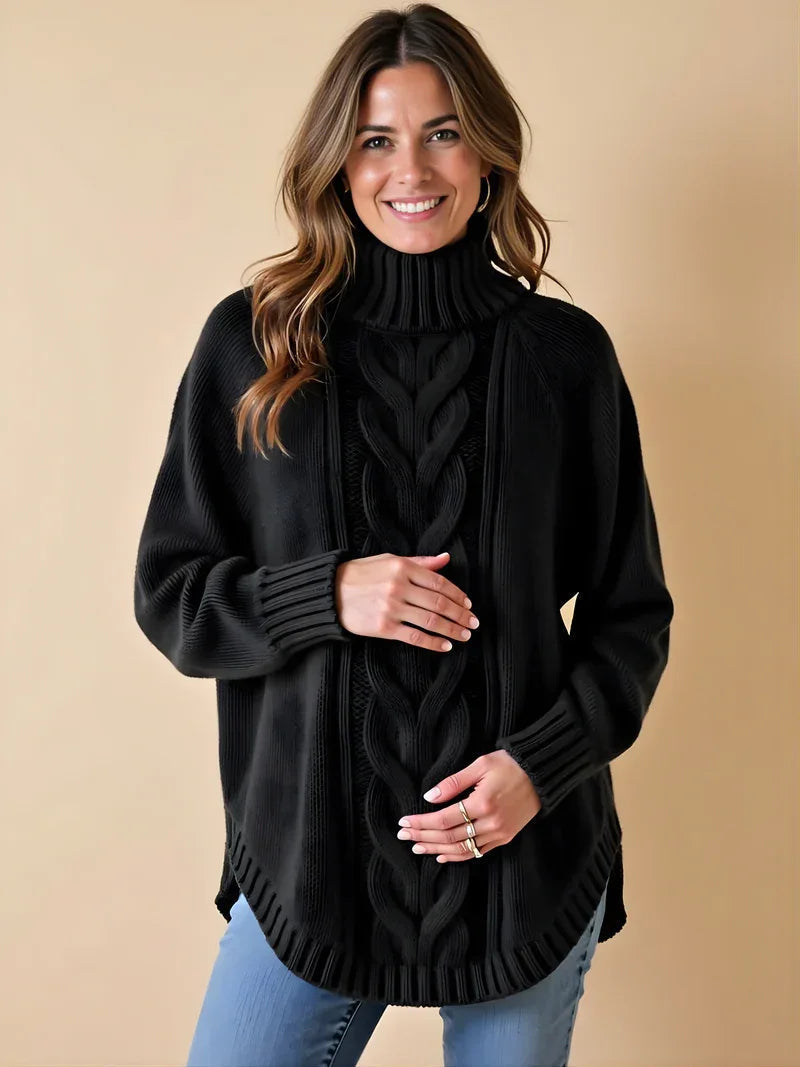 Pull de maternité – Pull oversize à col montant et manches chauve-souris 3