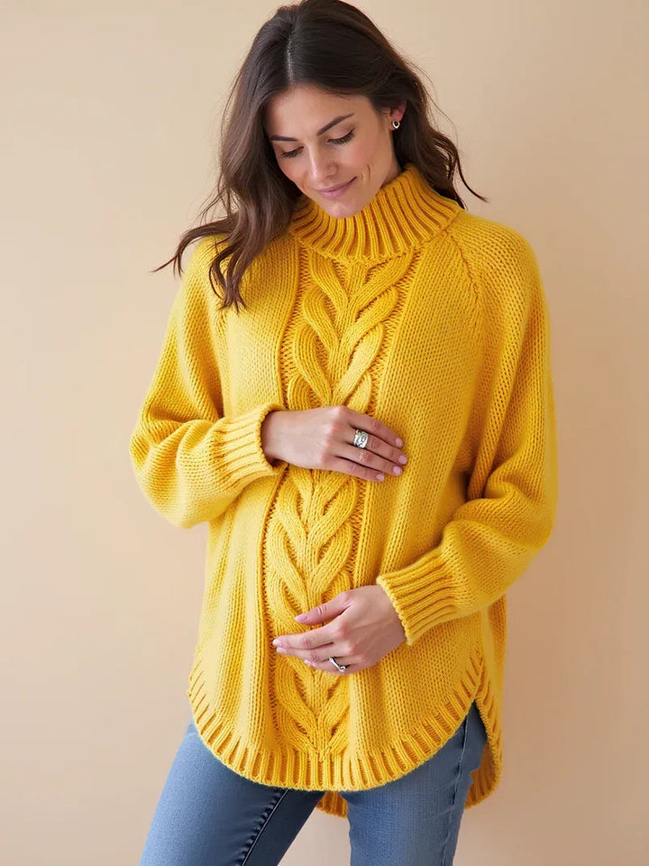 Pull de maternité – Pull oversize à col montant et manches chauve-souris 4