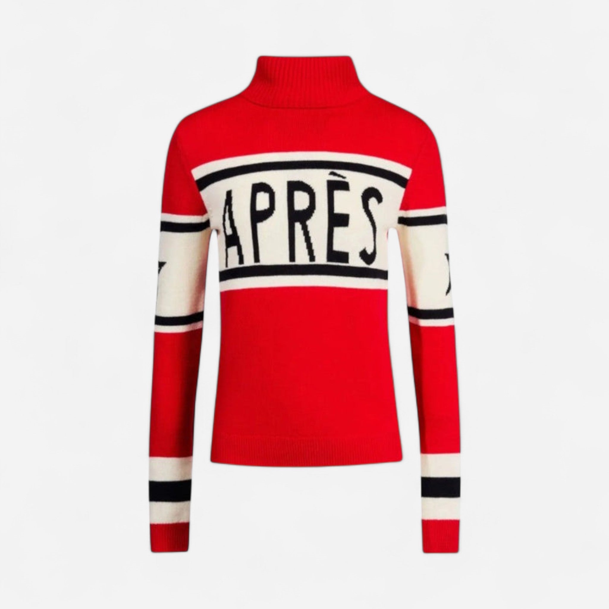 Pull femme col roulé en laine mérinos | Style après-ski élégant