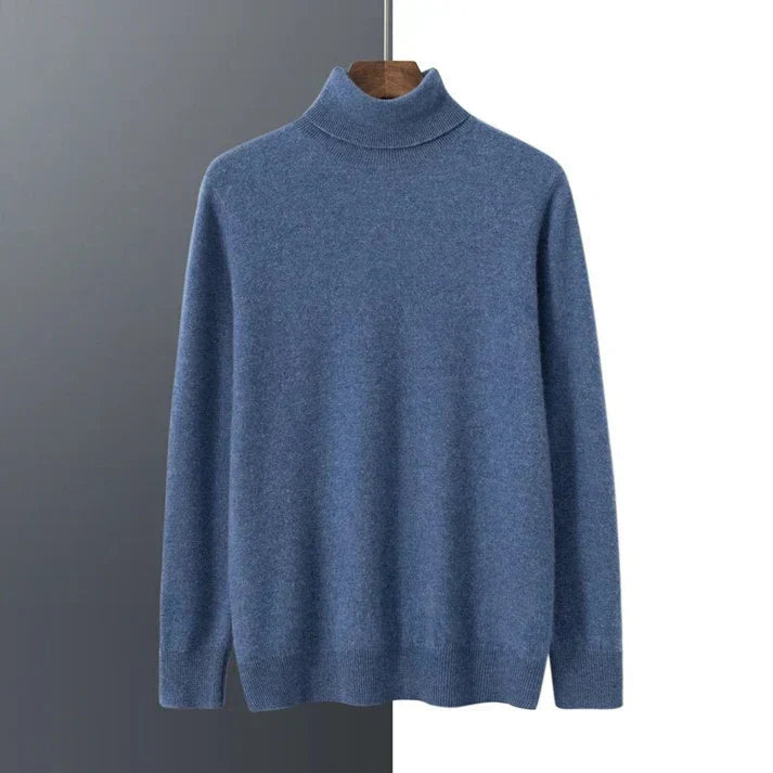 Pull pour homme | Col roulé, manches longues, maille, coupe classique 0