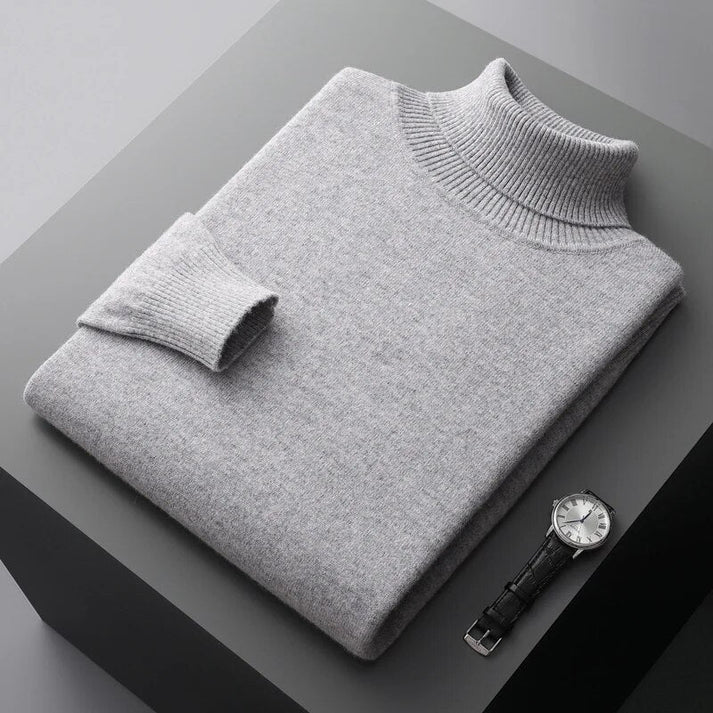 Pull pour homme | Col roulé, manches longues, maille, coupe classique 3